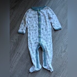 Adorable White and Green Kids One Piece